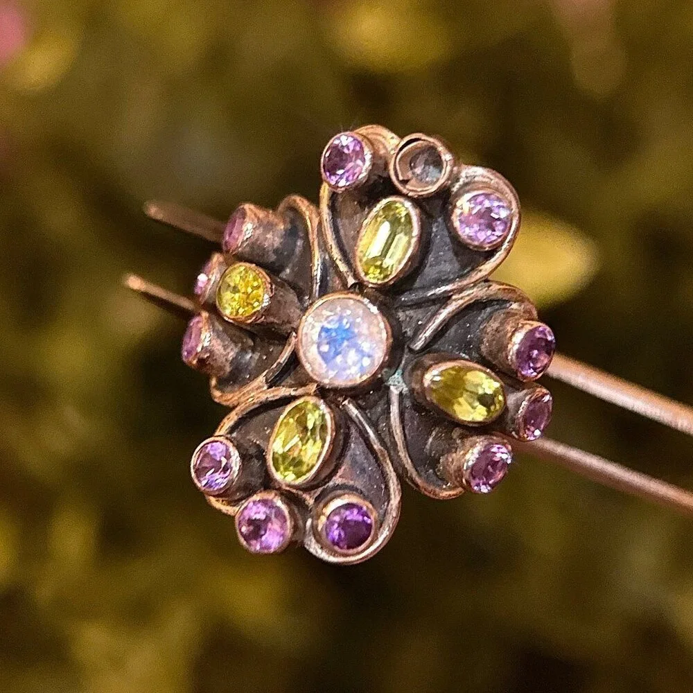 Nicky Butler 925‎ Multistones Ring (Missing 1 Stone)
